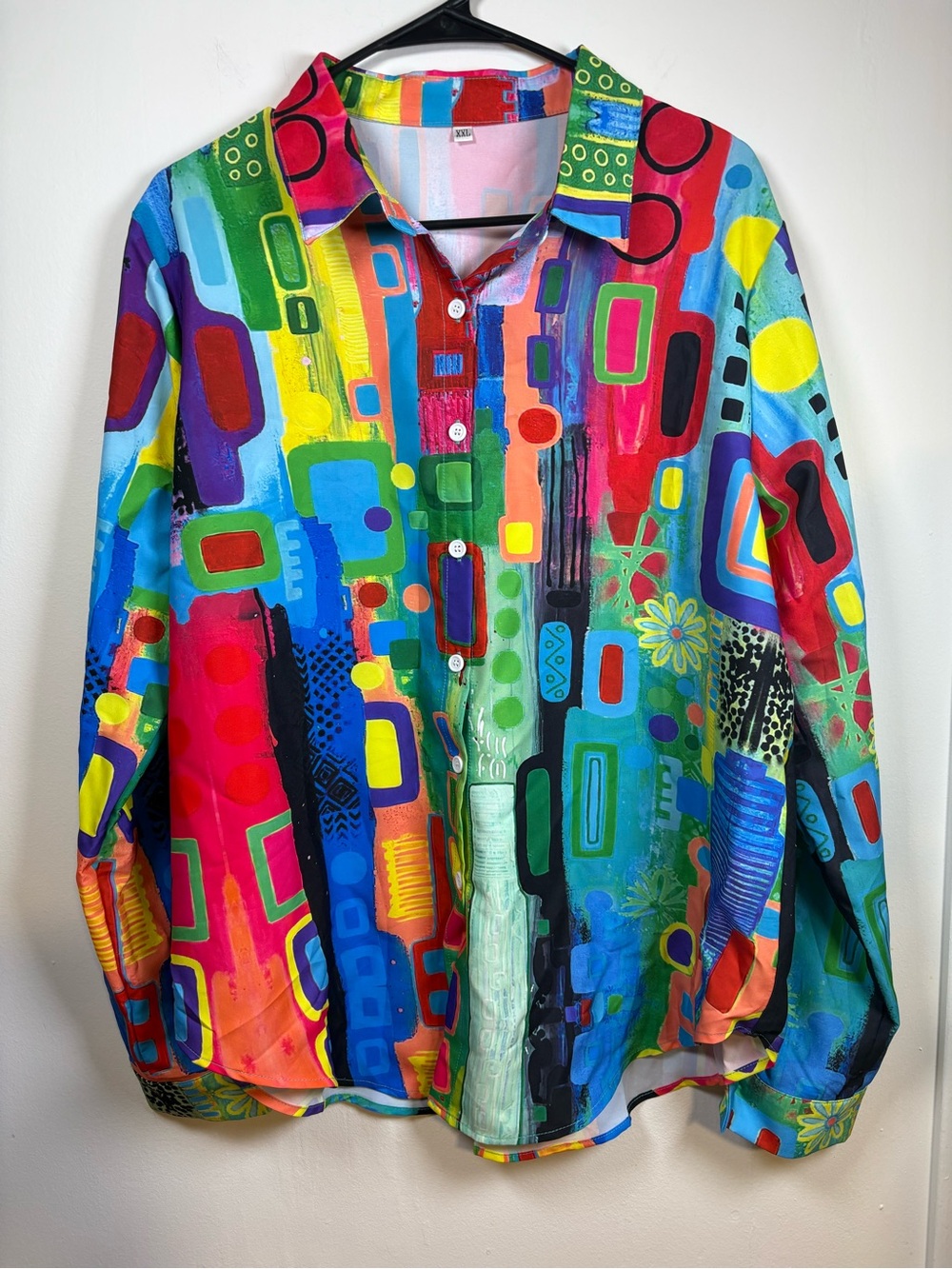 Bold Multicolor Women’s Button-Up Shirt